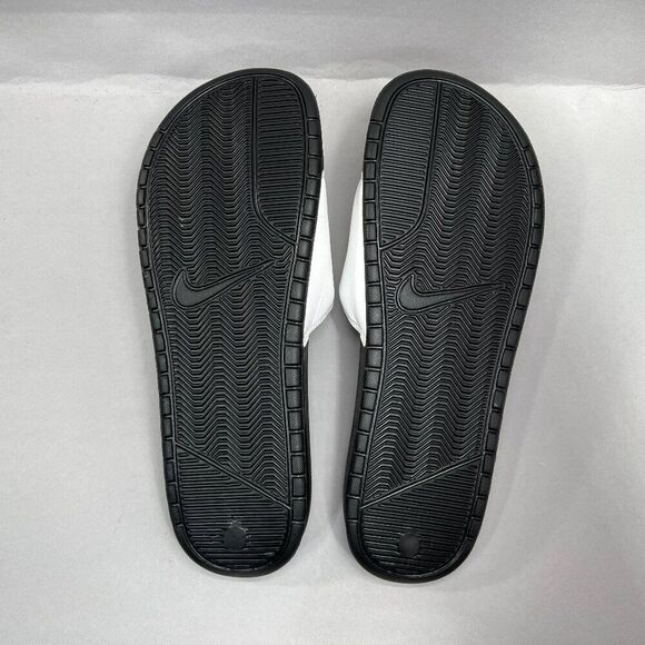 Nike Benassi Sandals Men\'s 14‎ Black White Just Do It Athletic Slide Flip Flops main image 9